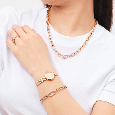 Ora Daniel Wellington Elan Lumine DW00100720, për femra, ari i trëndafiltë