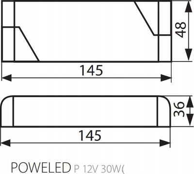 Напојување LED Kanlux POWELED P 12V 30W, пластика, бело сиво