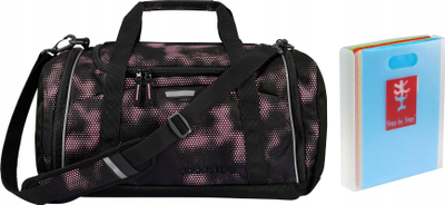 Çantë sportive Coocazoo Sports Bag Pink Illusion, me xhepa anësorë, rozë
