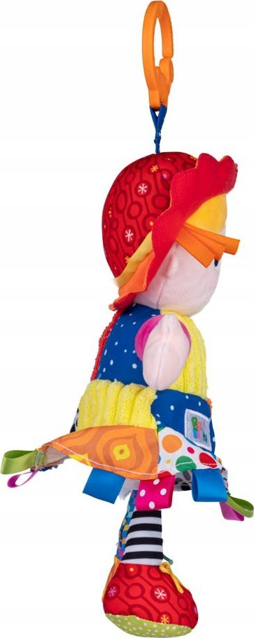 Lodër varëse për bebe Dumel Hanging Doll Nicole, me unazë varëse, me copa shumëngjyrëshe, shumëngjyrëshe