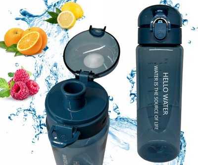 Shishe sportive për pije 780 ml, plastike, me dorezë, transparente