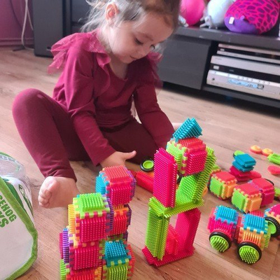 Lodër ndërtime Northix Building Blocks Hedgehog, 192 copa, shumëngjyrëshe