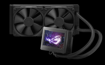 Ftohës uji AIO Asus ROG Ryujin III 240, radiator 240 mm, ekran LCD 3.5", i zi