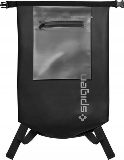 Çantë ujëduruese Spigen Aqua Shield A631, 30L, IPX6, e zezë
