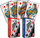 Karta loje Dondorf Playing Cards, 55 letra, kuqe ose blu