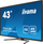 Monitor Iiyama ProLite, 42.5 ", UHD 4K, i zi
