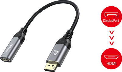 Adaptues DisplayPort në HDMI Equip, 4K 60Hz, i zi