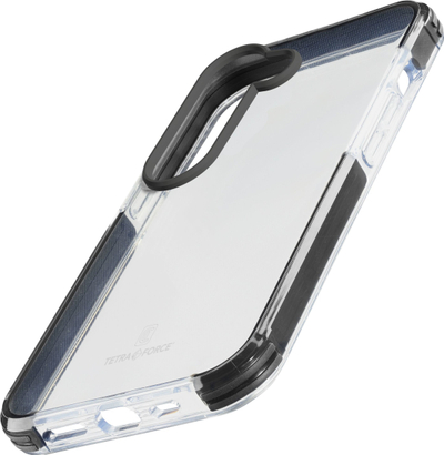 Këllëf telefoni Cellularline Tetraforce Strong Guard për Samsung Galaxy S23+, kundër goditjeve, transparent i zi