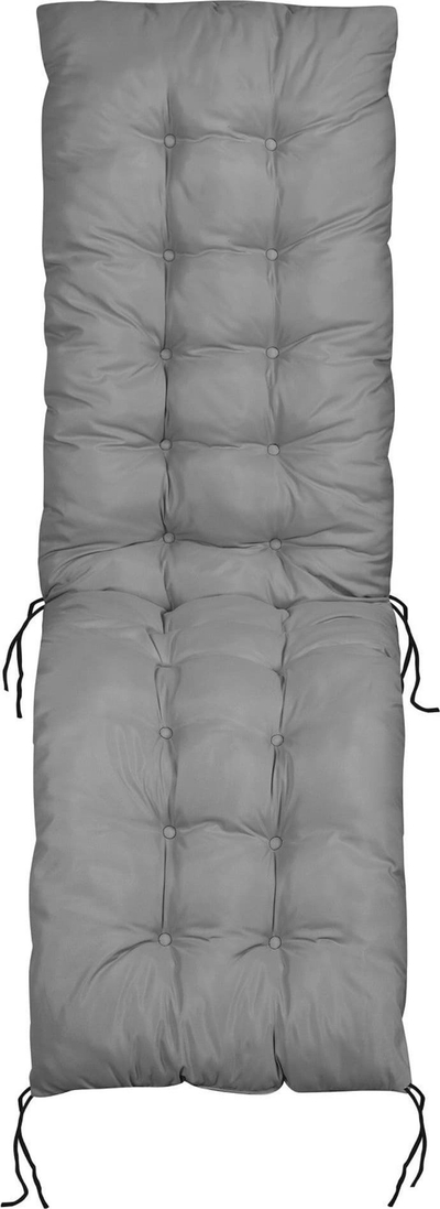 Jastëk kopshti për lezha dielli Light Grey, 165 x 50 cm, poliester, gri e çelët