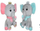 Lodër pelushi Elephant, 25cm, ngjyra MIX