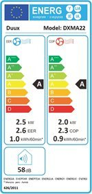 Преносен клима-уред Duux North Smart DXMA22, 9000 BTU, енергетска класа A, светлосива