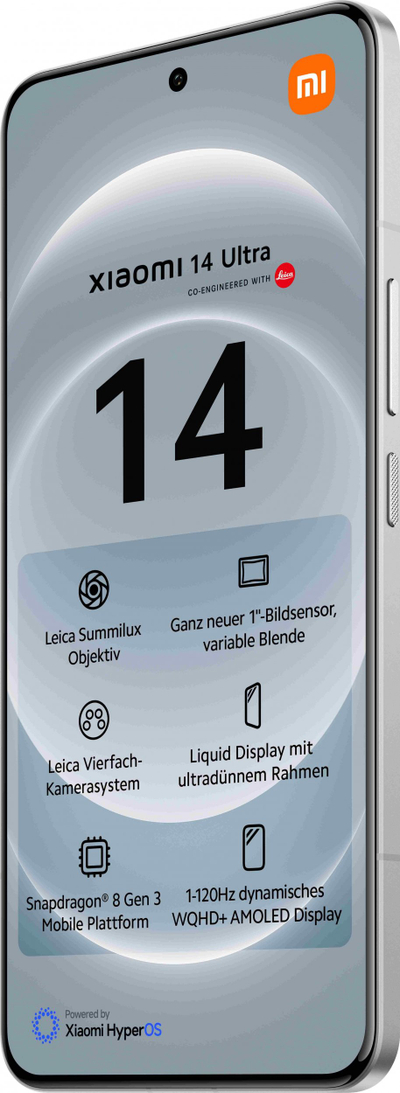 Telefoni Xiaomi 14 Ultra 5G, 512GB, 16GB RAM, i bardhë