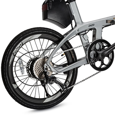 Biçikletë elektrike Beaster Scooter BS126S, kornizë karboni, motor 250W, argjend