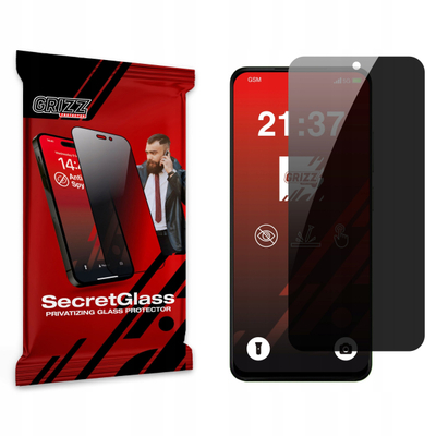 Mbrojtës ekrani privatësie Grizz SecretGlass për Xiaomi Redmi A5 4G, xham i temperuar, transparencë e errët
