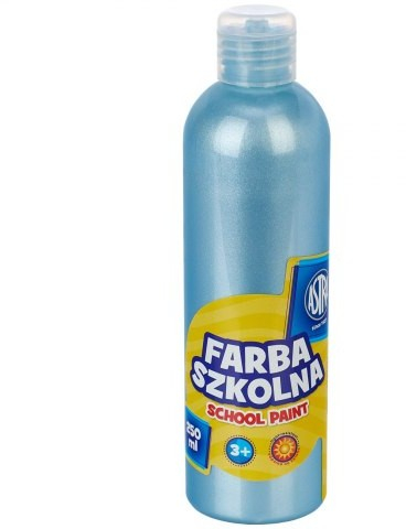 Ngjyrë tempera për shkollë Astra Natural, 250 ml, blu me perla