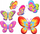 Set kreativ Color Day Butterfly, magnetë për frigorifer, 6 forma, shumëngjyrësh