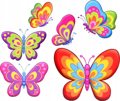 Set kreativ Color Day Butterfly, magnetë për frigorifer, 6 forma, shumëngjyrësh