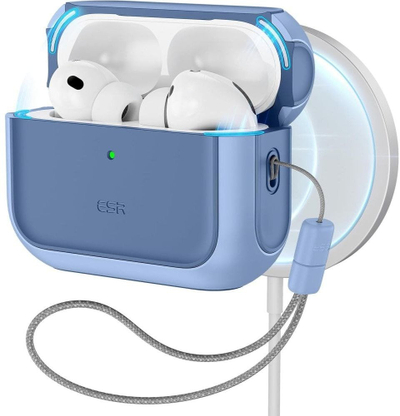 Kuti mbrojtëse ESR Orbit Hybrid HaloLock për Apple AirPods Pro 3, kapak MagSafe, Powder Blue