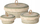 Set shporta dekorative Home Styling Collection, 3 copë, me kapak, kashtë natyrale