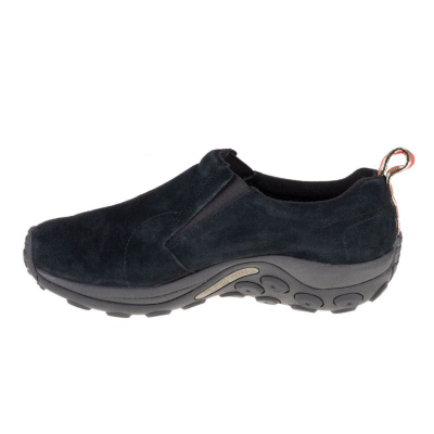 Këpucë Merrell Jungle Moc për burra, lëkurë, slip-on, të zeza