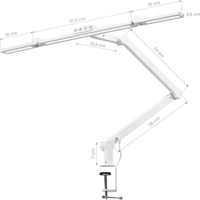 Ламба за маса Treatment Lamp Glow L03, меко осветлување, бела