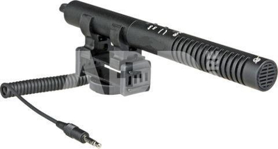 Mikrofon shotgun për kamera, uni-directional, prizë 3.5mm, i zi