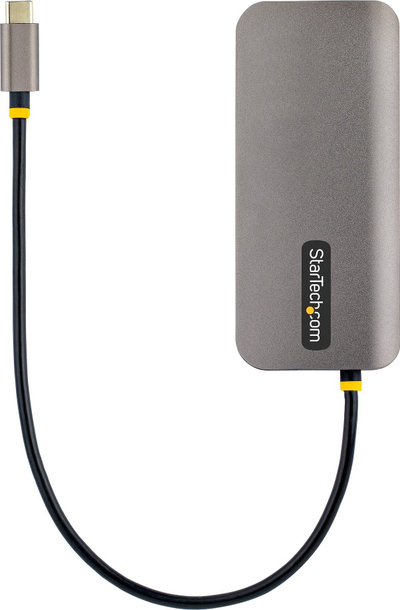 Adapter multiport USB C StarTech, HDMI 4K 60Hz, hub 3x USB A 5Gbps, Power Delivery 100W, gri