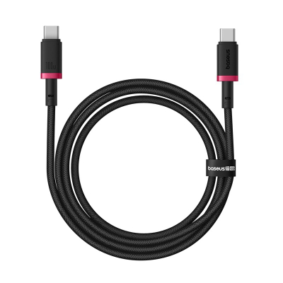 Kabllo USB C Baseus Dura, Type C në Type C, 100W, 1m, e zezë me të kuqe