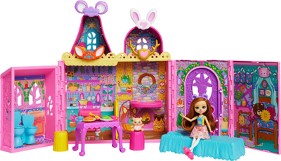 Shpi kukullash Enchantimals Dollhouse Playset, set lojrash, shumëngjyrëshe