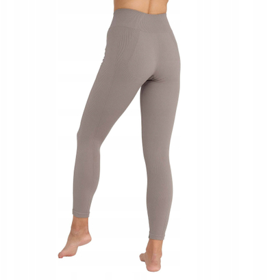 Legginsa për goca Brubeck Casual, me bel t’larte, pa qepje, bezhë, M