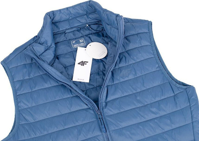 Jelek për burra 4F M062, me pupla sintetike, me zinxhir, blu