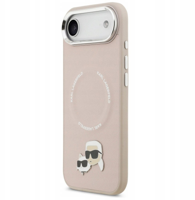 Kapak telefoni Karl Lagerfeld MagSafe, për iPhone 17 Pro, PU, rozë