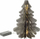 Pemë zbukuruese L'Oca Nera Paper Tree Small, LED, prej letre, gri