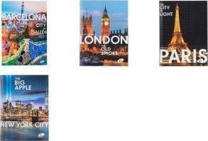 Fletore Elisa Cities by Day, A5, 96 fletë, me kuadrate