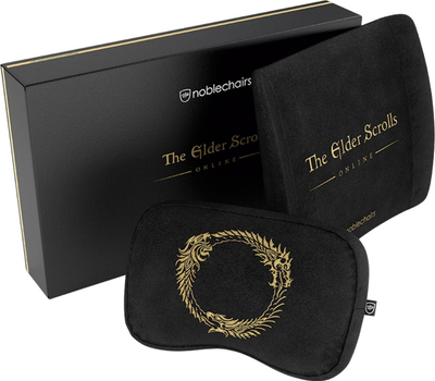 Set jastëkësh memory foam noblechairs The Elder Scrolls Online, për qafë edhe shpinë, i zi