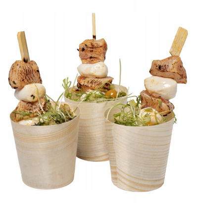Shkopinj bambuje për fingerfood Verlo Medium, 9cm, set 100 copë, natyrale
