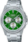 Ora dore Casio MTP-1375D-3 Enticer, çelik inoks, rezistente 50m, ciferblat i gjelbër