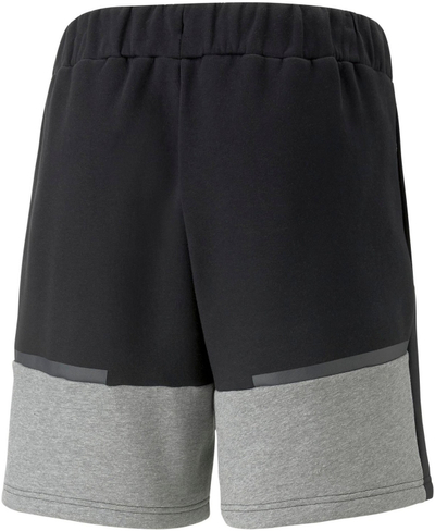 Кратки спортски панталони Puma TeamCUP Casuals, памук полиестер, со еластичен појас, црни сиви