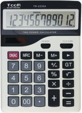 Kalkulator tavoline Toor TR-2235A, 12 shifra, ekran i madh LCD, gri