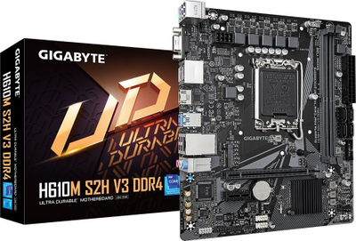 Pllakë amë Gigabyte H610M S2H V3, DDR4, mATX, Socket LGA1700