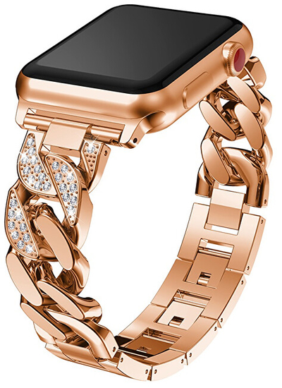 Rrip për orë dore 4wrist Apple watch, 38/40 mm, rozë e artë