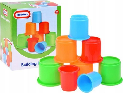 Lodër piramidë Little Tikes Building Beakers, kupa për t’i vënë njëra mbi tjetrën me lepurush, shumëngjyrëshe
