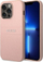 Kapak telefoni Guess Saffiano për iPhone 14 Pro, PU lëkurë, rozë