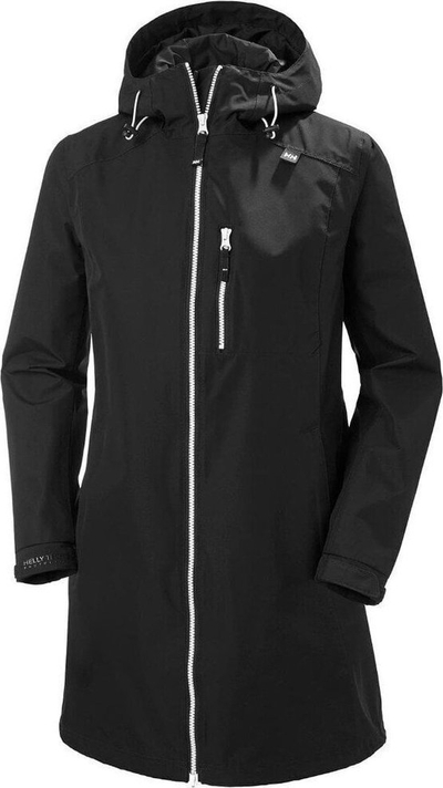 Pallto e gjatë për goca Helly Hansen Belfast, HELLY TECH Protection, me kapuç, e zezë