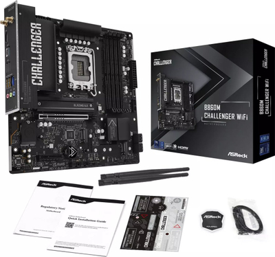 Pllaka amë ASRock B860M Challenger WiFi, LGA 1851, DDR5, Micro ATX