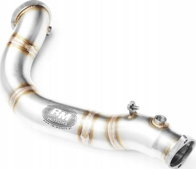 Downpipe shkarkimi BMW N54, tub 76mm, çelik inoksi, ngjyrë argjendi