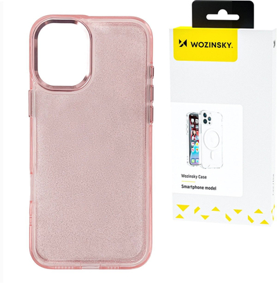 Këllëf telefoni Wozinsky Glitter për Samsung Galaxy S25 Ultra, TPU, me shkëlqim, rozë