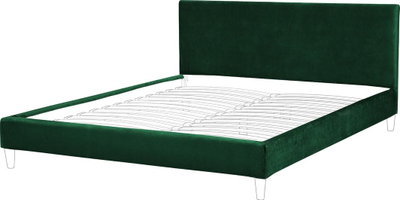 Mbulesë kornize krevati FITOU King Size, europiane, kadife, jeshile smeraldi