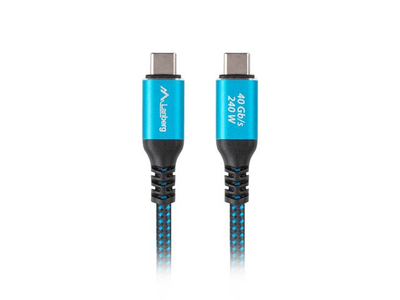 Кабел USB Lanberg CA-CMCM-44CU-0005-BK, USB 4.0, 0.5m, 240W, 8K 60Hz, црн