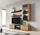 Kabinet muri Soho Hanging Display Cabinet Db Lefkas, xham i temperuar, dekor dru Lefkas, i zi